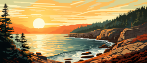 Illustration of Acadia National Park