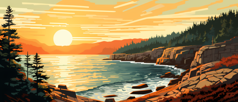 Illustration of Acadia National Park