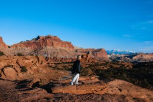 Traveler in Capitol Reef