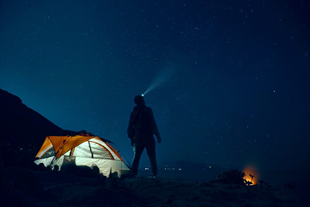 Stargazing while camping