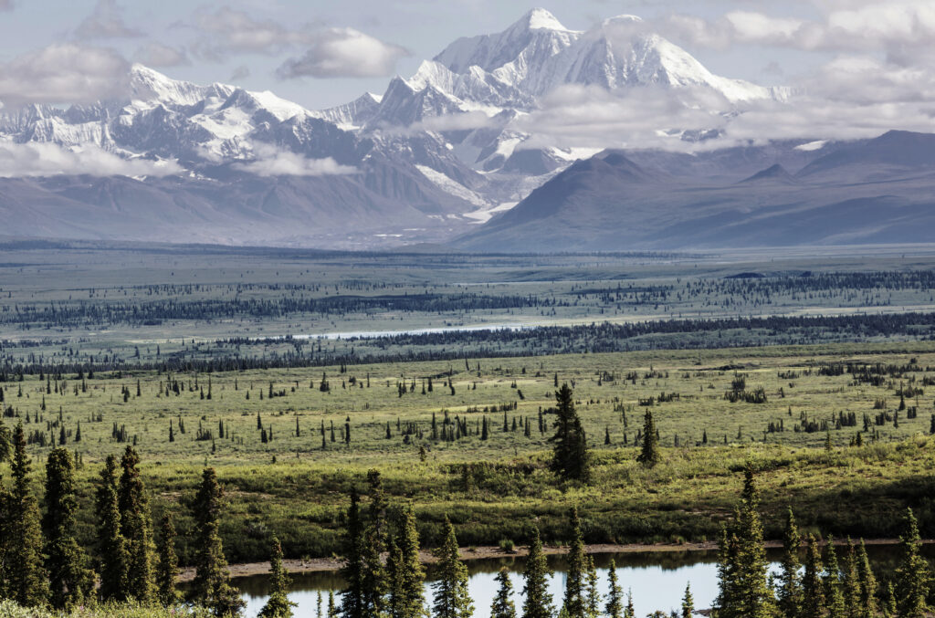 Denali (McKinley) peak in Alaska, USA
