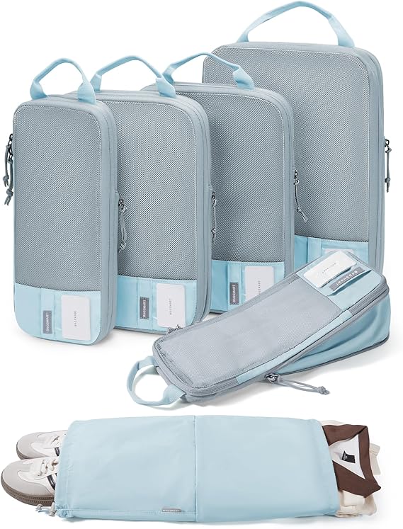BAGSMART Compression Packing Cubes Travel Organizer Set
