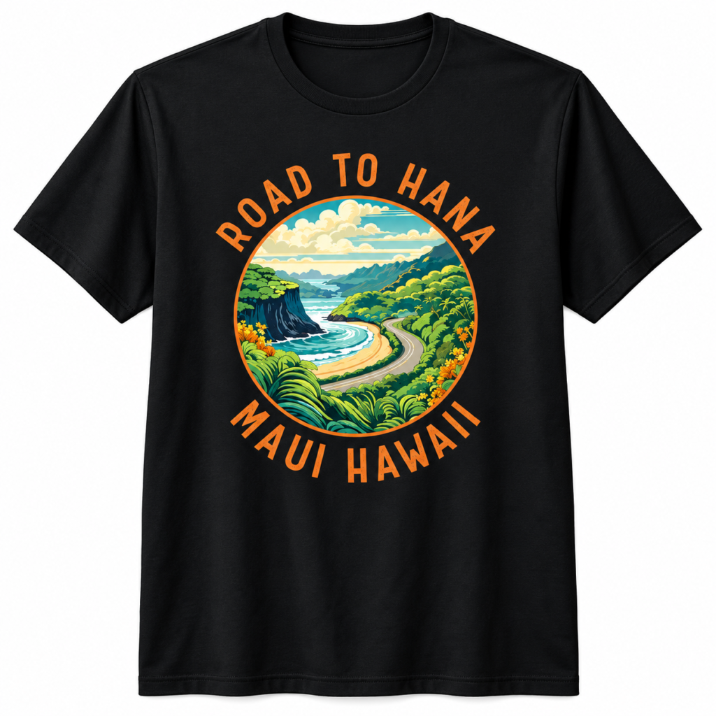 Road to Hana Maui Hawaii Scenic Coastal Highway T-Shirt