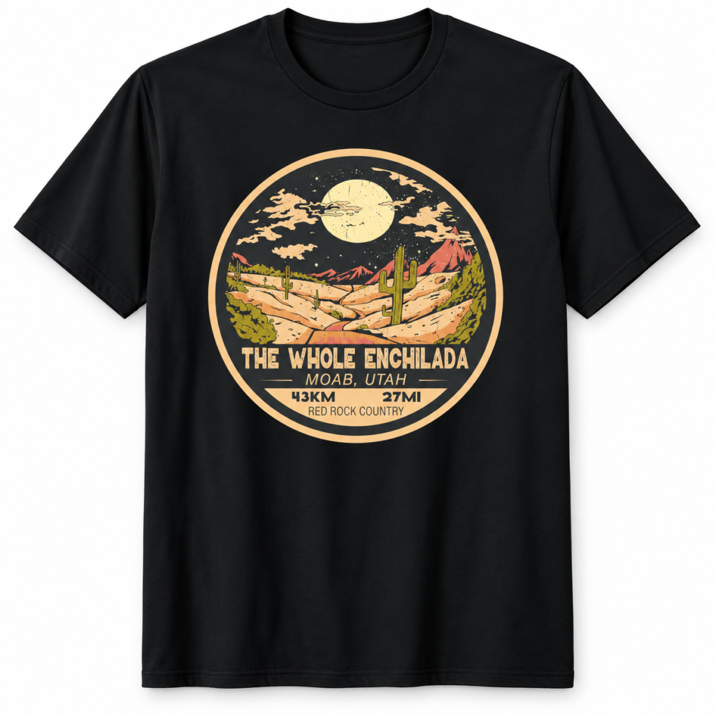 The Whole Enchilada Moab Utah Mountain Bike Trail T-Shirt